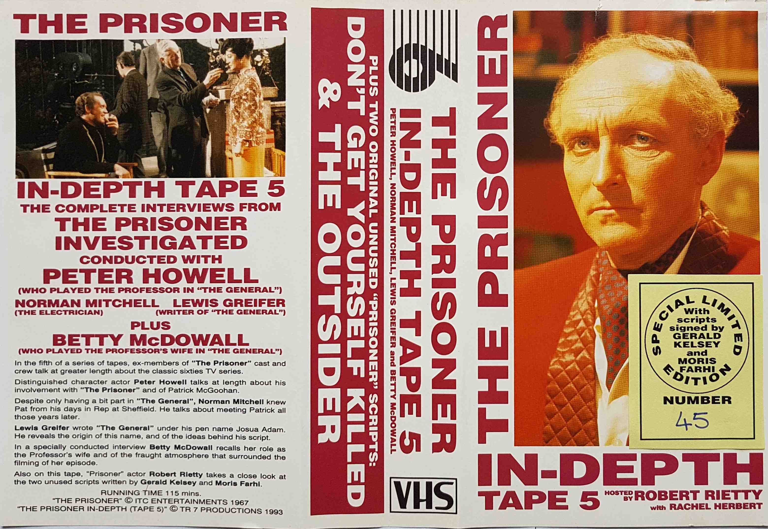 Picture of videos-TPI-5 The prisoner indepth tape 5 by artist Unknown from ITV, Channel 4 and Channel 5 library